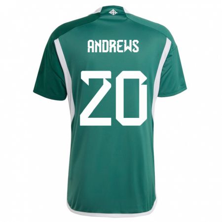 Kandiny Heren Noord-Ierland Joely Andrews #20 Groente Thuisshirt Thuistenue 24-26 T-Shirt België