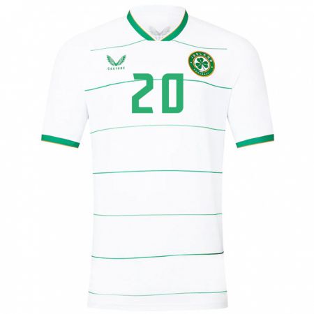 Kandiny Uomo Maglia Irlanda Franco Umeh-Chibueze #20 Bianco Kit Gara Away 24-26 Maglietta