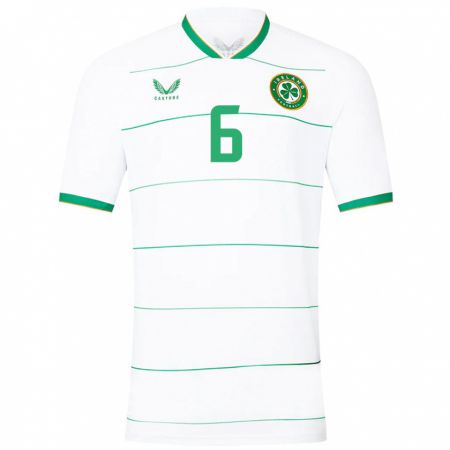 Kandiny Heren Ierland Luke O'donnell #6 Wit Uitshirt Uittenue 24-26 T-Shirt