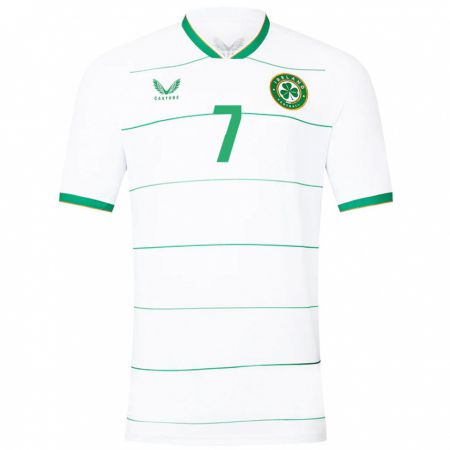 Kandiny Uomo Maglia Irlanda Tom Bloxham #7 Bianco Kit Gara Away 24-26 Maglietta