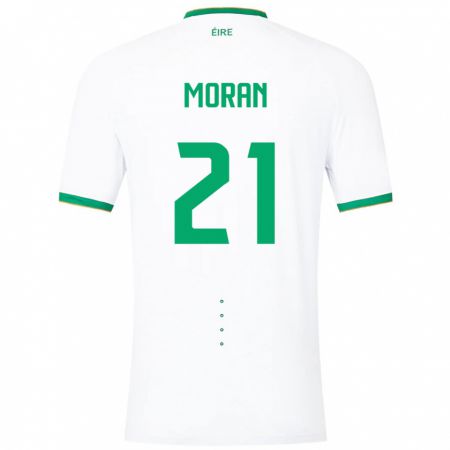 Kandiny Uomo Maglia Irlanda Andy Moran #21 Bianco Kit Gara Away 24-26 Maglietta