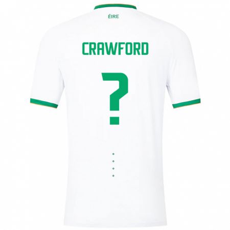 Kandiny Uomo Maglia Irlanda James Crawford #0 Bianco Kit Gara Away 24-26 Maglietta