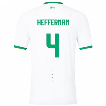 Kandiny Heren Ierland Cathal Heffernan #4 Wit Uitshirt Uittenue 24-26 T-Shirt