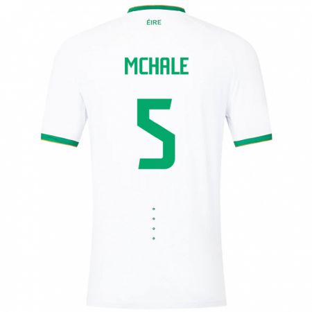 Kandiny Hombre Camiseta Irlanda Sean Mchale #5 Blanco 2ª Equipación 24-26 La Camisa