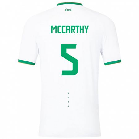 Kandiny Uomo Maglia Irlanda Taylor Mccarthy #5 Bianco Kit Gara Away 24-26 Maglietta