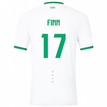 Kandiny Uomo Maglia Irlanda Jamie Finn #17 Bianco Kit Gara Away 24-26 Maglietta