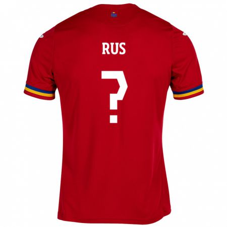 Kandiny Hombre Camiseta Rumania Jayden Rus #0 Rojo 2ª Equipación 24-26 La Camisa México