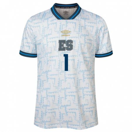 Kandiny Hombre Camiseta El Salvador Idalia Serrano #1 Blanco 2ª Equipación 24-26 La Camisa