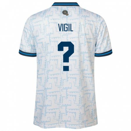 Kandiny Uomo Maglia El Salvador Eduardo Vigil #0 Bianco Kit Gara Away 24-26 Maglietta