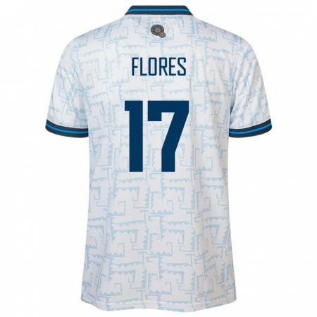 Kandiny Heren El Salvador Diego Flores #17 Wit Uitshirt Uittenue 24-26 T-Shirt