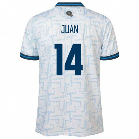 Kandiny Heren El Salvador Juan Sánchez #14 Wit Uitshirt Uittenue 24-26 T-Shirt