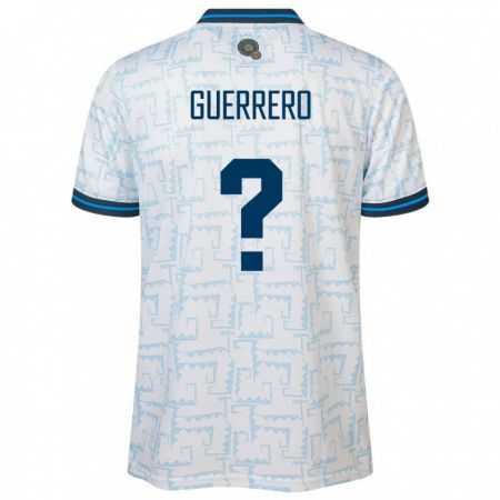 Kandiny Hombre Camiseta El Salvador Alexander Guerrero #0 Blanco 2ª Equipación 24-26 La Camisa