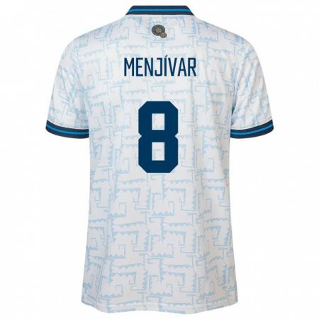 Kandiny Hombre Camiseta El Salvador Wálter Menjívar #8 Blanco 2ª Equipación 24-26 La Camisa México