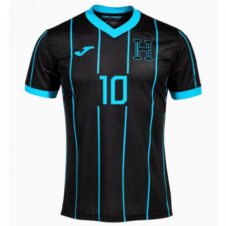 Kandiny Uomo Maglia Honduras Antony García #10 Nero Kit Gara Away 24-26 Maglietta