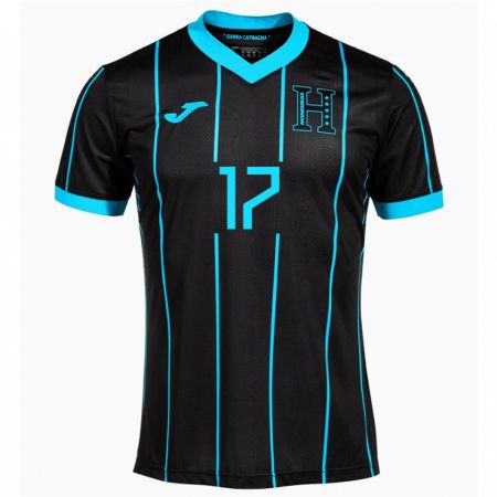 Kandiny Uomo Maglia Honduras Samuel Elvir #17 Nero Kit Gara Away 24-26 Maglietta