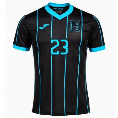 Kandiny Uomo Maglia Honduras Jorge Álvarez #23 Nero Kit Gara Away 24-26 Maglietta