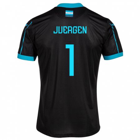 Kandiny Uomo Maglia Honduras Juergen García #1 Nero Kit Gara Away 24-26 Maglietta