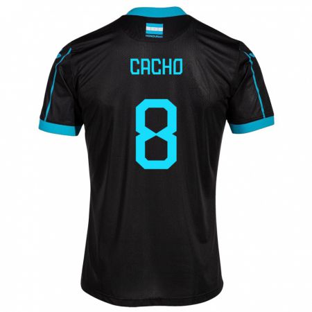 Kandiny Uomo Maglia Honduras Daylor Cacho #8 Nero Kit Gara Away 24-26 Maglietta