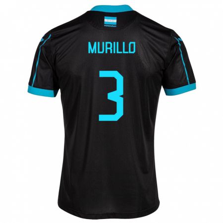 Kandiny Uomo Maglia Honduras Bárbara Murillo #3 Nero Kit Gara Away 24-26 Maglietta