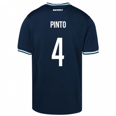 Kandiny Herren Guatemala José Carlos Pinto #4 Blau Auswärtstrikot Trikot 24-26 T-Shirt Österreich