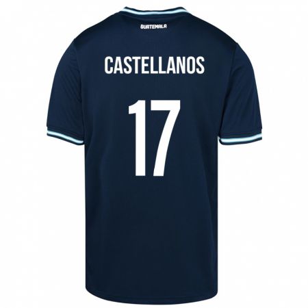 Kandiny Heren Guatemala Óscar Castellanos #17 Blauw Uitshirt Uittenue 24-26 T-Shirt