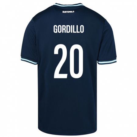 Kandiny Hombre Camiseta Guatemala Gerardo Gordillo #20 Azul 2ª Equipación 24-26 La Camisa