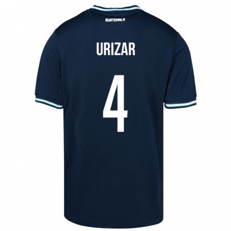 Kandiny Heren Guatemala Jeshua Urizar #4 Blauw Uitshirt Uittenue 24-26 T-Shirt België