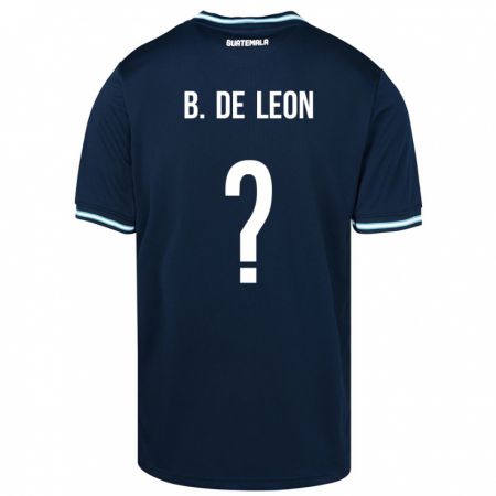 Kandiny Herren Guatemala Brandon De Leon #0 Blau Auswärtstrikot Trikot 24-26 T-Shirt Österreich