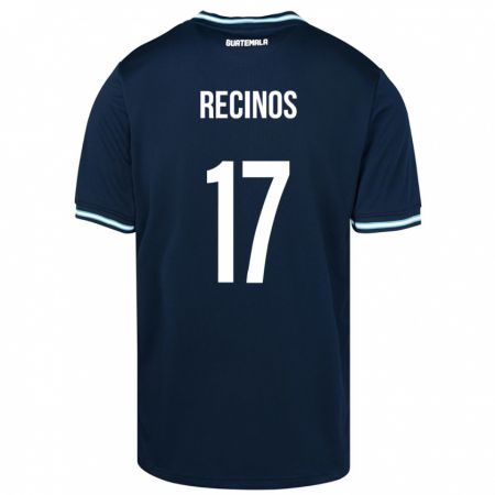 Kandiny Herren Guatemala Antony Recinos #17 Blau Auswärtstrikot Trikot 24-26 T-Shirt Österreich