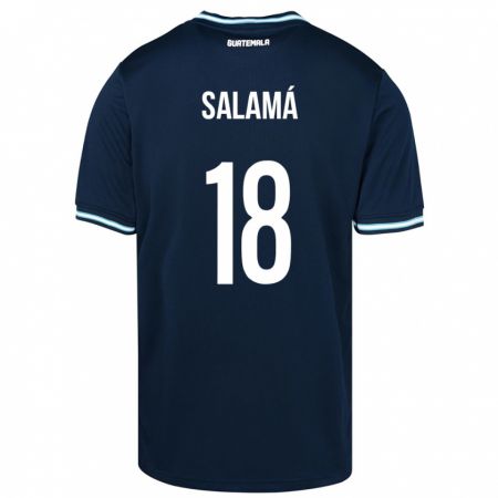 Kandiny Heren Guatemala Anthony Salamá #18 Blauw Uitshirt Uittenue 24-26 T-Shirt België