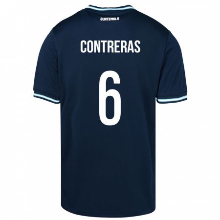 Kandiny Herren Guatemala María Contreras #6 Blau Auswärtstrikot Trikot 24-26 T-Shirt Österreich