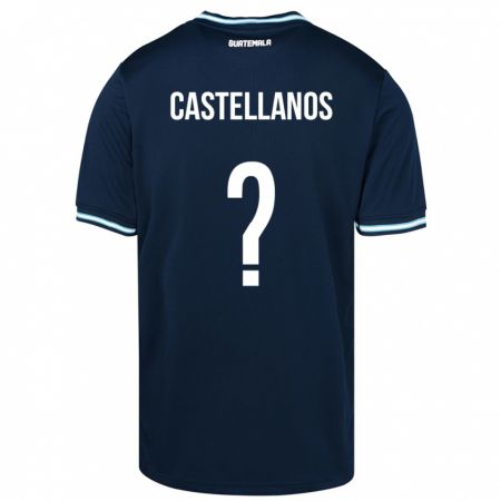 Kandiny Hombre Camiseta Guatemala Jezmin Castellanos #0 Azul 2ª Equipación 24-26 La Camisa