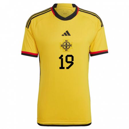 Kandiny Herren Nordirland Oscar Kelly #19 Weiß Auswärtstrikot Trikot 24-26 T-Shirt Österreich