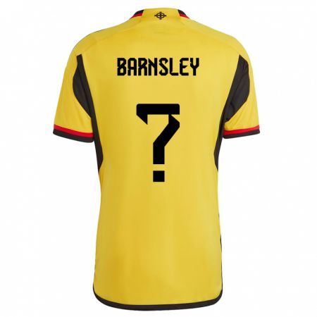 Kandiny Uomo Maglia Irlanda Del Nord Fraser Barnsley #0 Bianco Kit Gara Away 24-26 Maglietta