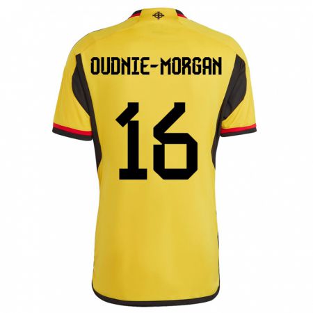 Kandiny Uomo Maglia Irlanda Del Nord Rio Oudnie-Morgan #16 Bianco Kit Gara Away 24-26 Maglietta