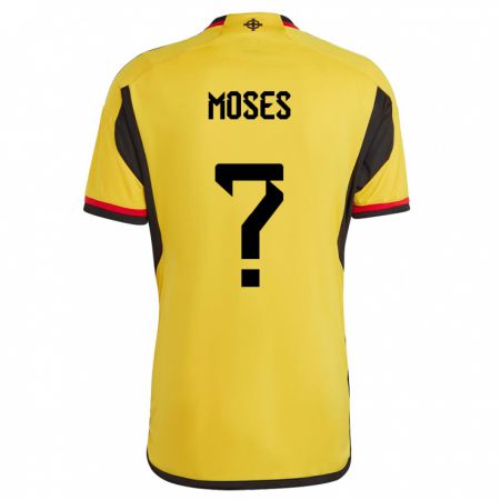 Kandiny Heren Noord-Ierland Devlan Moses #0 Wit Uitshirt Uittenue 24-26 T-Shirt België