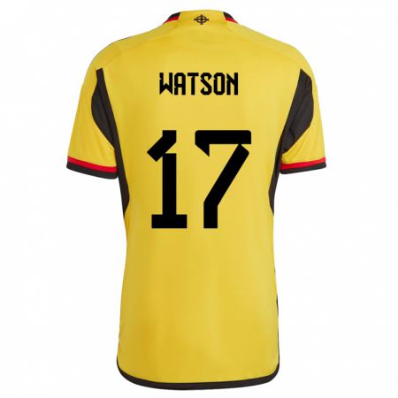 Kandiny Herren Nordirland Alex Watson #17 Weiß Auswärtstrikot Trikot 24-26 T-Shirt Österreich