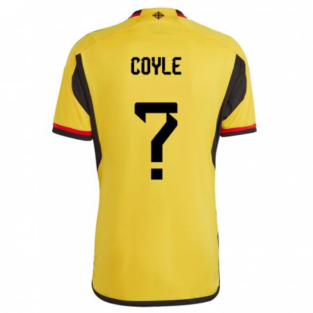 Kandiny Heren Noord-Ierland Christian Coyle #0 Wit Uitshirt Uittenue 24-26 T-Shirt België