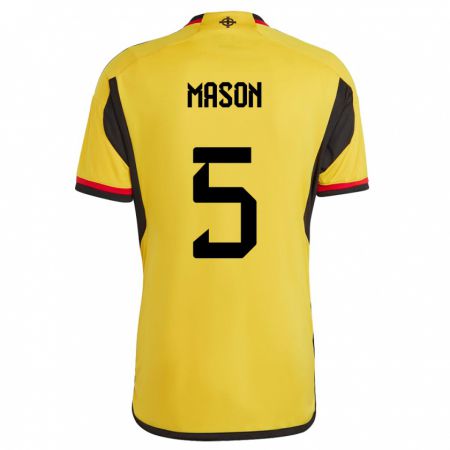 Kandiny Uomo Maglia Irlanda Del Nord Ellie Mason #5 Bianco Kit Gara Away 24-26 Maglietta