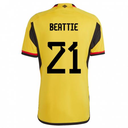 Kandiny Heren Noord-Ierland Kerry Beattie #21 Wit Uitshirt Uittenue 24-26 T-Shirt België