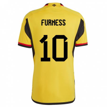 Kandiny Herren Nordirland Rachel Furness #10 Weiß Auswärtstrikot Trikot 24-26 T-Shirt Österreich