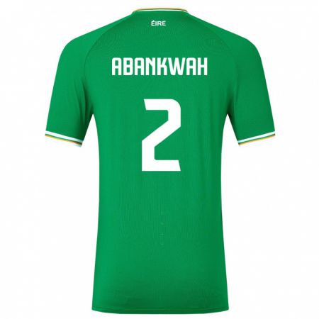 Kandiny Donna Maglia Irlanda James Abankwah #2 Verde Kit Gara Home 24-26 Maglietta