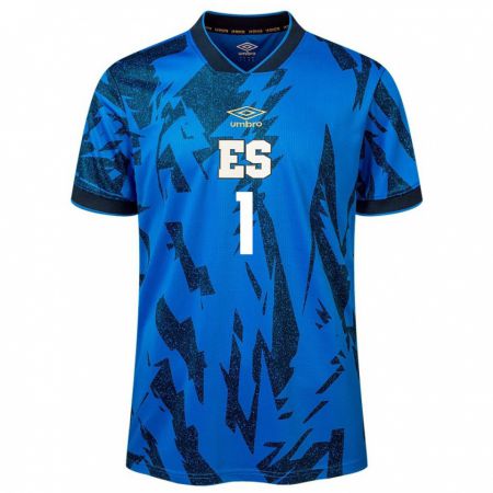 Kandiny Dames El Salvador Mario González #1 Blauw Thuisshirt Thuistenue 24-26 T-Shirt