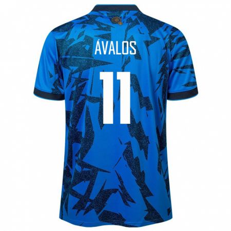 Kandiny Dames El Salvador Raúl Ávalos #11 Blauw Thuisshirt Thuistenue 24-26 T-Shirt België