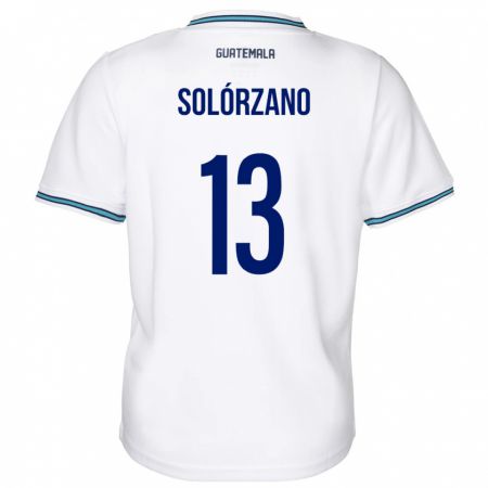 Kandiny Mujer Camiseta Guatemala Aisha Solórzano #13 Blanco 1ª Equipación 24-26 La Camisa