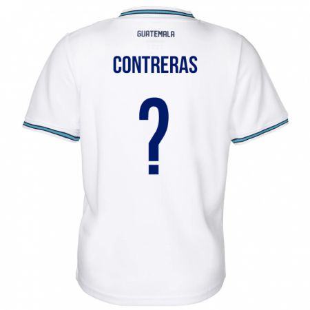 Kandiny Mujer Camiseta Guatemala Betzael Contreras #0 Blanco 1ª Equipación 24-26 La Camisa