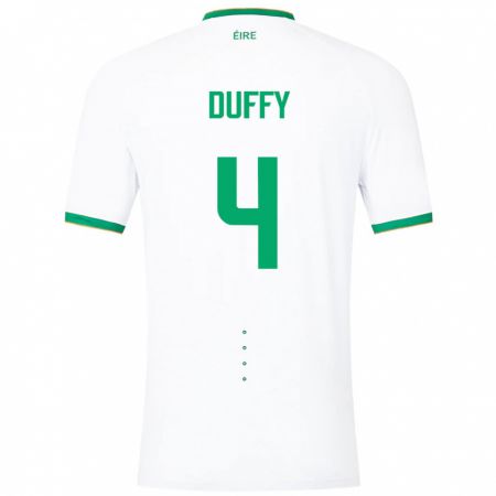 Kandiny Donna Maglia Irlanda Shane Duffy #4 Bianco Kit Gara Away 24-26 Maglietta