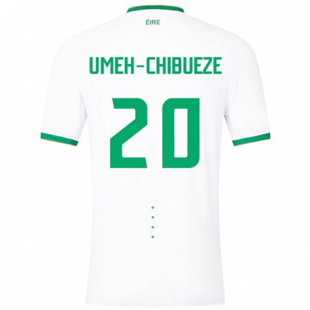 Kandiny Donna Maglia Irlanda Franco Umeh-Chibueze #20 Bianco Kit Gara Away 24-26 Maglietta