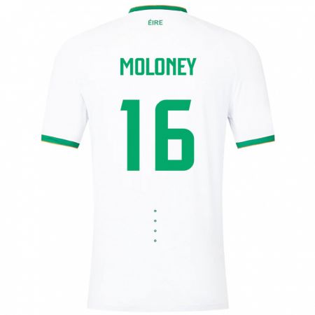 Kandiny Donna Maglia Irlanda Grace Moloney #16 Bianco Kit Gara Away 24-26 Maglietta