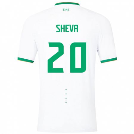 Kandiny Donna Maglia Irlanda Marissa Sheva #20 Bianco Kit Gara Away 24-26 Maglietta